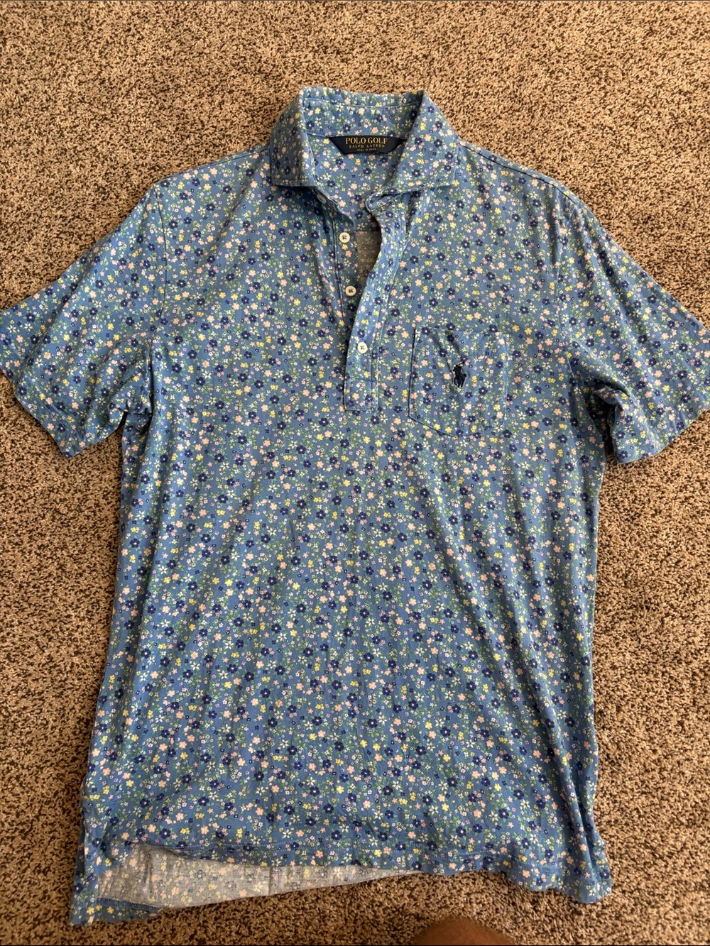 Ralph Lauren Blue Floral Polo Shirt